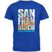 White Splash San Francisco California Mens T Shirt Royal X-LG