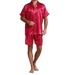 Loalirando Men Rayon Silk Summer Pajama Set Soft Nightgown