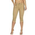 Cover Girl Jeans Juniors Capri Pants for Women in Khaki Size 1