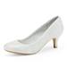 Dream Pairs Women Bridal Slip On Wedding Shoes Party Dress Low Heel Pumps Shoes Luvly Silver Size 8