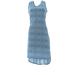 Halston Petite Knit Pattern Midi Dress Waist Tie Women's A303197
