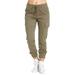 ZIYIXIN Autumn Solid Cargo Pants Women Casual Drawstring High Waist Pant Fitness Tracksuit Hip Hop Pant