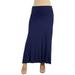 24seven Comfort Apparel Womens Elastic Waist Solid Color Maternity Maxi Skirt,M013510 Made In The USA Made In The USA