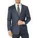 Adam Baker by Douglas & Grahame Men's 43113 Single Breasted 100% Wool Ultra Slim Fit Blazer/Sport Coat - Navy Plaid - 52R