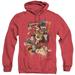 DC Comics Dripping Characters Adult Heather Hoodie Sweatshirt Red