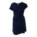 style & co navy short-sleeve casual dress l