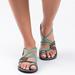 LUXUR Women's Lightweight Summer Strap Flat Sandals Yoga Sponge Rubber Outsole Shoes