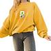 Winnereco Women Sunflower Crewneck Tops Oversize Long Sleeve Sweatshirt (Yellow XL)