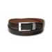 Biagio Croc Embossed DARK BROWN Men's Bonded Leather Belt Silver-Tone Buckle