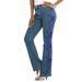Roaman's Women's Plus Size Whitney Jean With Invisible Stretch Embroidered Bootcut Jeans