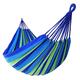 GOCAN Brazilian Double Hammock 2 Person Extra Large 250x160cm Total Length 350cm Load 300kg Canvas Cotton Hammock for Patio Porch Garden Backyard Lounging Outdoor and Indoor(Blue/Green) XXXL