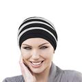 MASUMI Headwear for Chemo | Ladies Cancer Headwear for Women | Turban Hat for Hair Loss Dorna (Black & White)