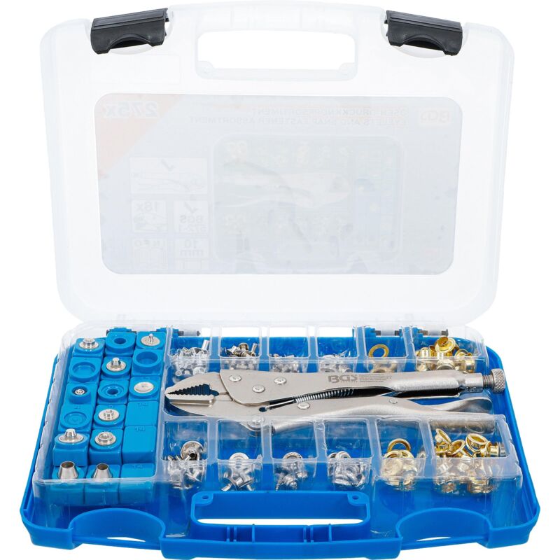 Bgs Technic – sen-Druckknopf-Sortiment 275-tlg.