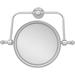 Retro Wave Collection Wall Mounted Swivel Make-Up Mirror 8-in Diameter with 2X Magnification in Satin Chrome