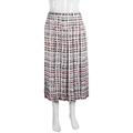 Burberry Ladies Pleated Scribble Check Silk Skirt
