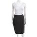 Pre-ownedGiorgio Armani Womens Knee Length Pencil Skirt Ribbed Waistband Green Size 6