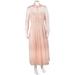 Burberry Ladies Pleated Lace Dress In Powder Pink