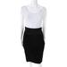 Pre-ownedEscada Womens Side Zip Knee Length Pencil Skirt Black Wool Size EU 36