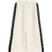 Burberry Ladies Off Whitesport Stripe Wool Silk A-line Skirt