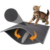 Pieviev Cat Litter Mat Double Layer Waterproof Urine Proof Trapping Mat 1 Pack (Gray 30x24 Inch (Pack of 1)) Gray 30x24 Inch (Pack of 1)