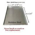 Metal Tray for Dog Heavy Pan Tray Dog Pan Tray Kennel Pan Tray Dog Crate Metal Pan - Central Metal 3018 Mini-Fold Regular Fold - SS - 29 1/2 x 17 1/2 x 1 H