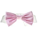 Pooch Outfitters Pink Satin Bow Tie - Pink - Extra Small