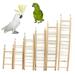 Shulemin 3/4/5/6/7/8 Steps Wooden Pet Bird Parrot Climbing Hanging Ladder Cage Chew Toy Wood Color 6 Steps