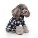 Pet Dog Plaid Pajamas Flannel Christmas PJs Cold Weather Jumpsuit for Small And Medium Dogs - White and Black XL