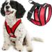 Gooby Comfort X Head-In Harness - Red Medium - Breathable Lightweight Wrinkle Free Mesh Harness with Patented Choke-Free X Frame for Small Dog and Medium Dog Indoor and Outdoor use