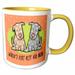 World s Best Dog Mom Cute Cartoon Puppies Pets Animals 11oz Two-Tone Yellow Mug mug-33983-8