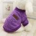 Pet Dog Classic Knitwear Sweater Fleece Sweater Soft Thickening Warm Winter Puppy Dogs Coat Pet Dog Cat Clothes Soft Puppy Clothing for Small Dogs Purple XS