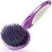 Poodle Pet Round Soft Bristle Hair Brush Pet Grooming Tool for Dogs & Cats Purple