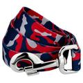 Country Brook PetzÂ® 1/2 inch Navy Blue and Red Camo Dog Leash Limited Edition 4 Foot