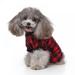 Mdecor Dog Shirt Pet Plaid Polo Clothes Shirt Cat T-Shirt Sweater Matching Breathable for Small Medium Large Dogs Cats Puppy Soft Adorable Casual Cozy Costumes