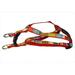 Sassy Dog Wear STRIPE-RED-MULTI1-H Multi Stripe Dog Harness- Red - Extra Small