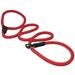 Dogs My Love Nylon Rope Slip Dog Lead Adjustable Collar and Leash 6ft Long (X-Large: 1/2 (12mm) Red)