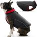 Gooby Sports Dog Vest - Black X-Small - Fleece Lined Dog Jacket Coat with D Ring Leash - Reflective Vest Small Dog Sweater Hook and Loop Closure - Dog Clothes for Small Dogs Indoor and Outdoor Use