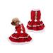 Naturalour Dog Cat Christmas Costume Santa Claus Cosplay Dress Puppy Pet Fleece Outfits Warm Clothes for Winter Xmas