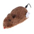 Chinatera Clockwork Mouse Toy Cat Plush Rat Mechanical Motion Interactive Toy(Brown)