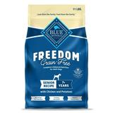 Blue Buffalo Freedom Chicken Dry Dog Food for Senior Dogs Grain-Free 11 lb. Bag