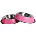 American Pet Supplies Dog Bowls Set of 2 Non Skid & Non Tip Colored Stainless Steel Bowls for Puppies and Dogs