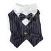 Pet Costume Dog Suit Formal Tuxedo Dog Suit Bow Tie Costume Gentleman Dog Wedding Party Suit Dog Shirt Puppy Pet Small Dog Clothes with Bow Tie