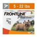 FRONTLINEÂ® Plus for Dogs Flea and Tick Treatment Small Dog 5-22 lbs Orange Box 3 CT