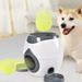 JETTINGBUY 1PC Dog Slow Feeder Toy Tennis Ball Thrower Food Reward Machine Fetch Training Toy