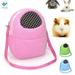 Deago Pet Carrier Bag Hamster Portable Breathable Outgoing Bag for Small Pets Hedgehog Squirrel Guinea Pig (Blue L)