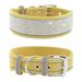 Monfince Pet Dog Reflective Rhinestone Collar Suede Dog Collar for Medium And Large Dogs