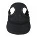 Pet Outdoor Costume Hat Simple Solid Colors Oxford Cloth Baseball Cap Designed Hole for Ears Black M