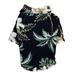 Pet Summer Hawaii Beach Flower Coconut Tree Shirt Dog Costume Coats Outfit Puppy Overalls Thin Short Sleeve Clothing Coconut Tree Black XL