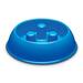 Dog Dish Elegant Plastic No Tip Slow Feeder Dogs Food Bowl Healthy - Choose Size (Medium - Blue)