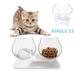 Elevated Cat Bowl Double Feeders Pet Feeding Bowl Raised Elevated Adjustable Height 25 Degree Tilt Raised The Bottom for Cats and Small Dogs (Single/Double Bowls)